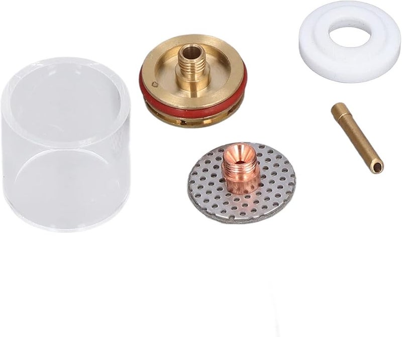 5 قطع مجموعة كأس شعلة لحام TIG من النحاس الأصفر لـ WP9 20 25 مع فلتر هواء 2 4 مم فوهة مجموعة كوليت - Image 5