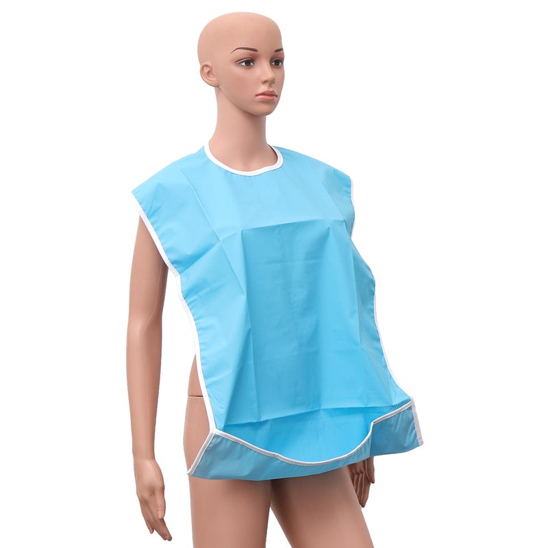 👕 مريلة عشاء ناعمة مقاومة للماء لحفظ الأرز للاستخدام لكبار السن لون أزرق سماوي - Image 3