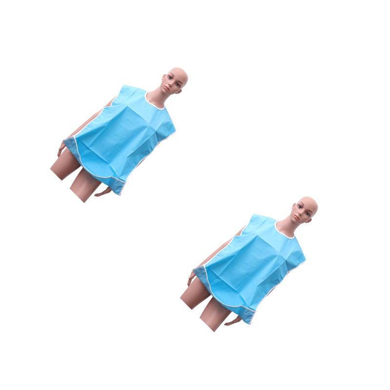 👕 مريلة عشاء ناعمة مقاومة للماء لحفظ الأرز للاستخدام لكبار السن لون أزرق سماوي - Image 1