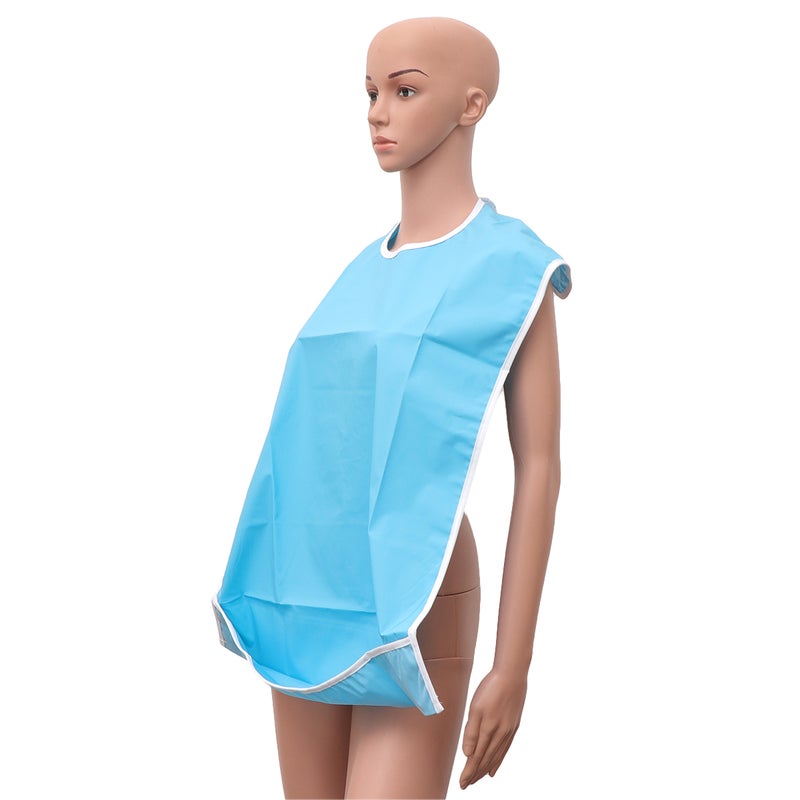 👕 مريلة عشاء ناعمة مقاومة للماء لحفظ الأرز للاستخدام لكبار السن لون أزرق سماوي - Image 5