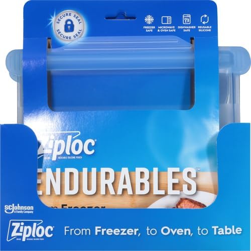 Ziploc Endurables Medium Pouch 2 Cups Reusable Silicone Bags and Food Storage Meal Prep Containers for Freezer Oven and Microwave Dishwasher Safe Pack of 4 - Image 2