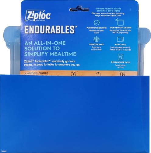 Ziploc Endurables Medium Pouch 2 Cups Reusable Silicone Bags and Food Storage Meal Prep Containers for Freezer Oven and Microwave Dishwasher Safe Pack of 4 - Image 3