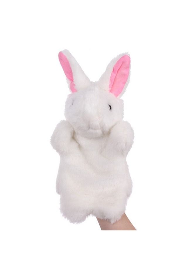 Bunny Hand Puppets Plush Animal Toys White 