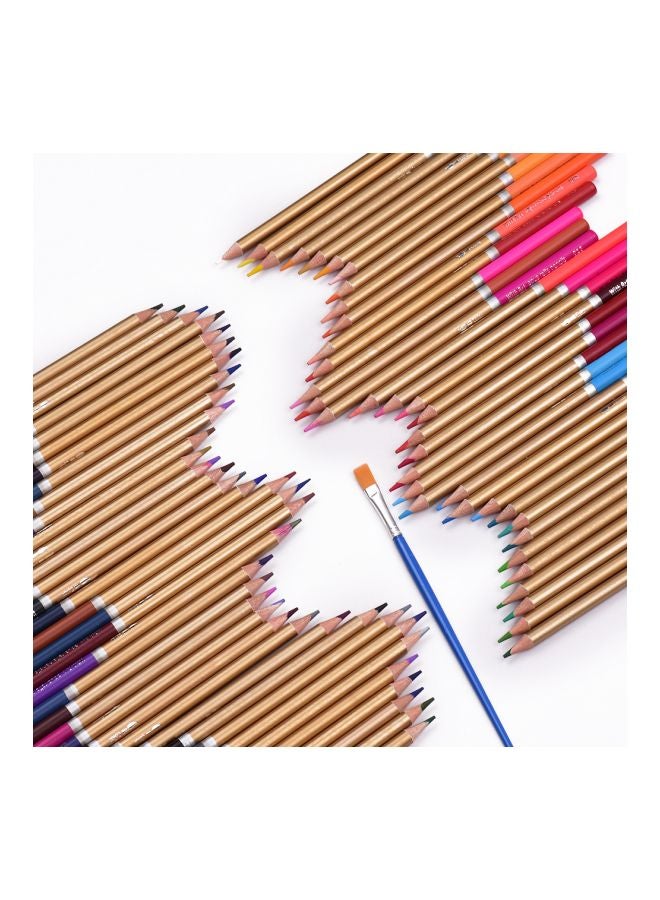 إسكدنيا مجموعة أقلام تلوين من 72 قلم مع علبة تخزين أزرق/ذهبي/أسود - Image 2