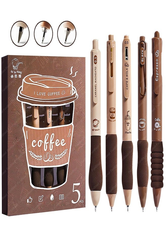 Gopikrishna Gel Pens for Writing, 5 Pcs Gel Pen with Comfortable and soft Grip for Smooth Writing, Kawaii Pens, Stationery for School & Office, Birthday Return Gift, Blue Ink - Image 1