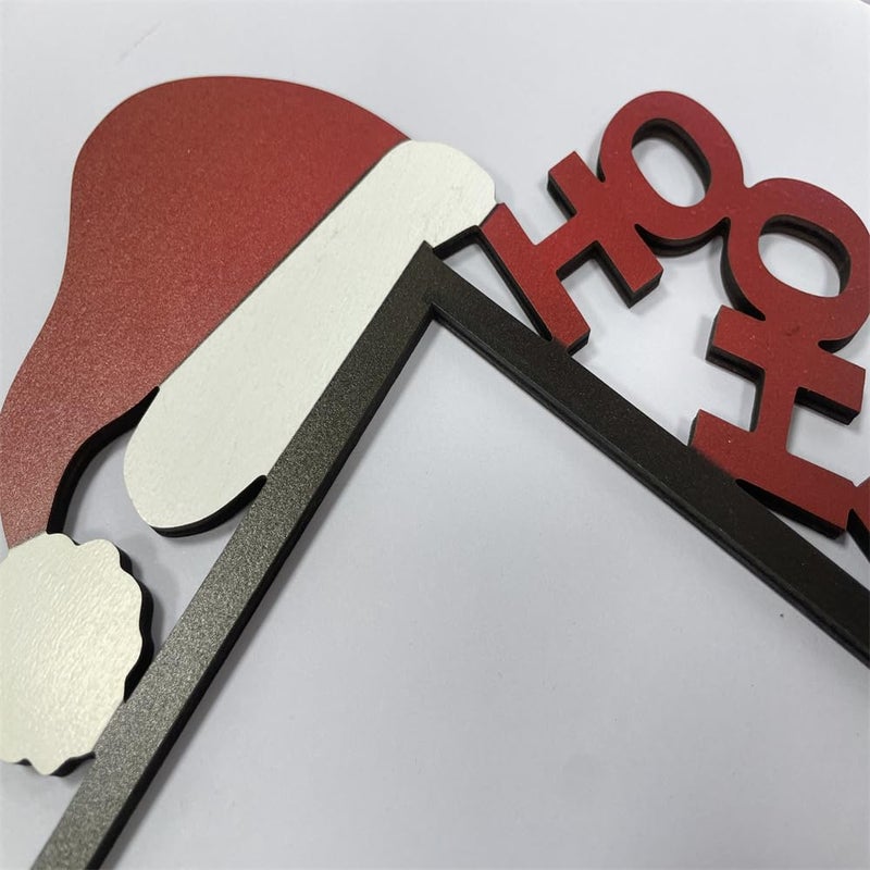 Sanmtang 2024 Christmas Door Topper Holiday Home Decor Funny Snowman Santa Claus Top Door Frame Corner Sign Decorations  Windows Walls DIY Craft for Christmas Party Ornament (Santa Hat) - Image 2