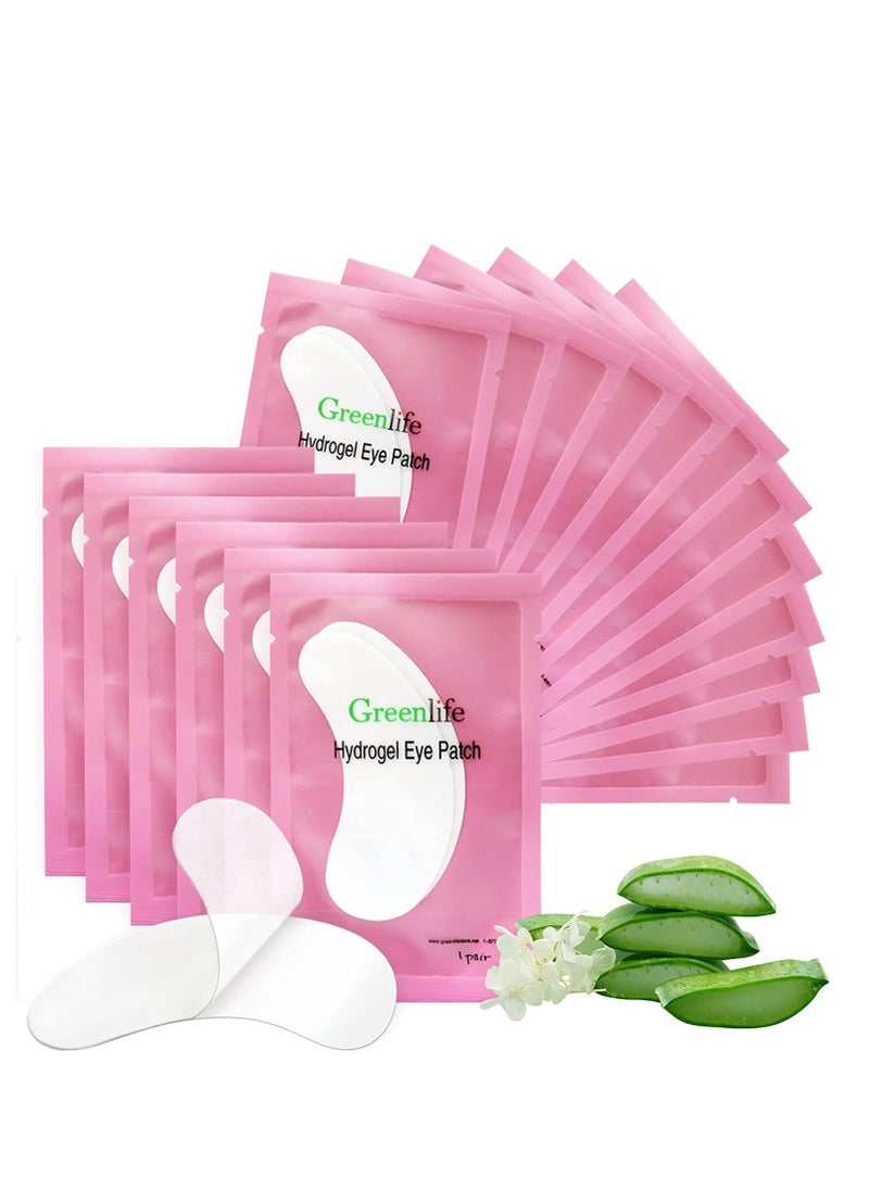 GreenLife GreenLife 200 Pairs 100% Natural Eyelash Extension Under Eye Gel Pads patches kit Collagen Aloe Vera Hydrogel Eye Patches Eyelash Extension Supplies Tools, Lash Extension Supplies (100 200 400 Pairs)  - Image 1