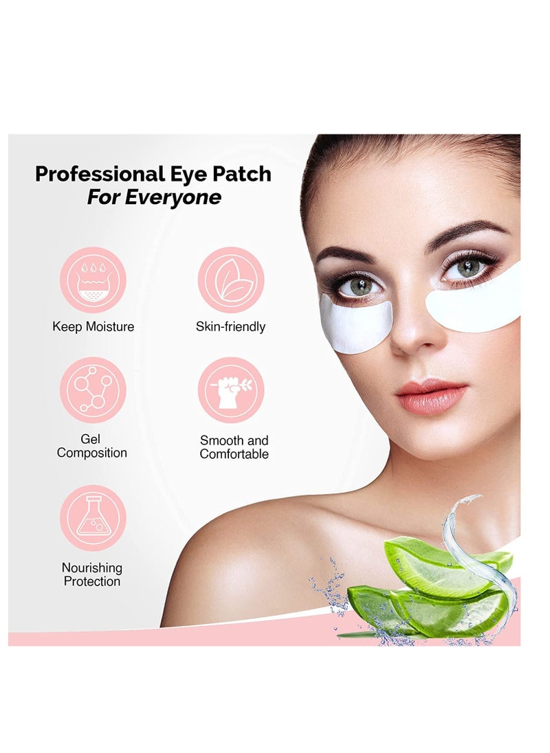 GreenLife GreenLife 200 Pairs 100% Natural Eyelash Extension Under Eye Gel Pads patches kit Collagen Aloe Vera Hydrogel Eye Patches Eyelash Extension Supplies Tools, Lash Extension Supplies (100 200 400 Pairs)  - Image 3