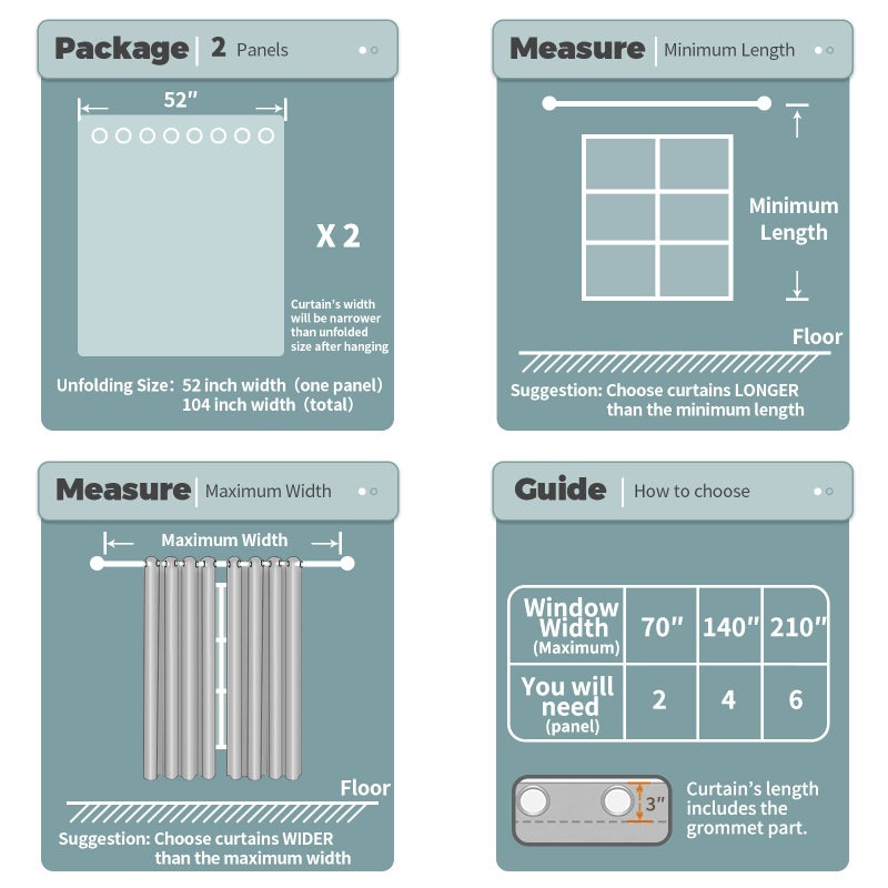 BGment الستائر Bragge Kids Blackout لغرفة النوم - Grommet حراري معزول نجم طباعة غرفة الستائر المظلمة لمجموعة غرفة المعيشة من لوحين (52 × 72 بوصة الأزرق البحرية) - Image 5