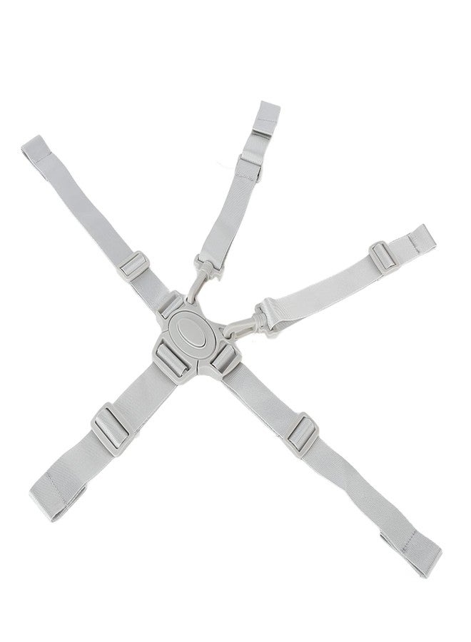 Yechiry High Chair Straps, Replacement Straps for High Chair, Harness Straps for Most 5 Point High Chairs, Replacement High Chair Belt, Universal (Gray Button 5-Point Strap) - Image 1