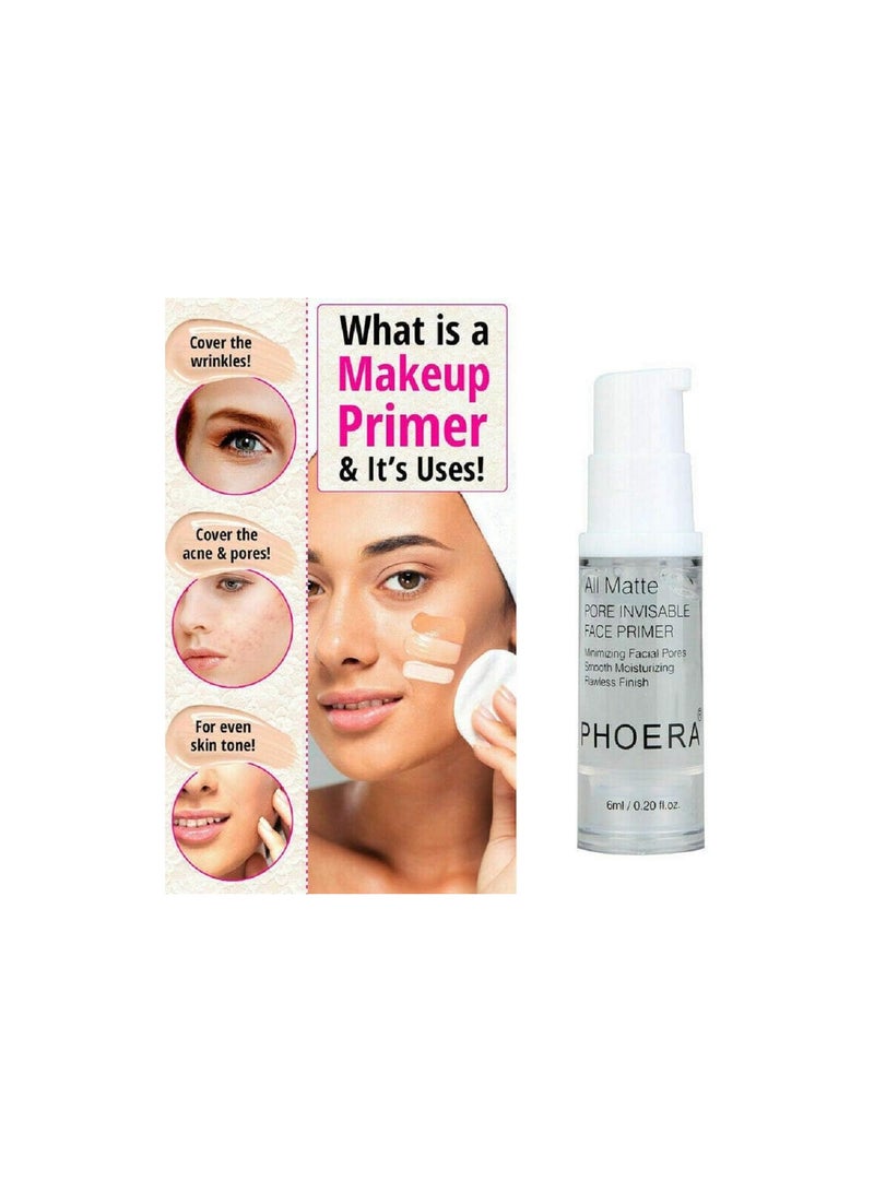 Phoera All Matte Pore Invisible Face Primer 18ML - Image 5