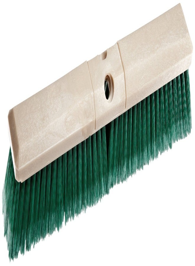 Weiler 42163 Perma-Sweep 18" Block Size, 3" Trim Length, Flagged Green Polystyrene Fill, Fine Sweeping Floor Brush - Image 1