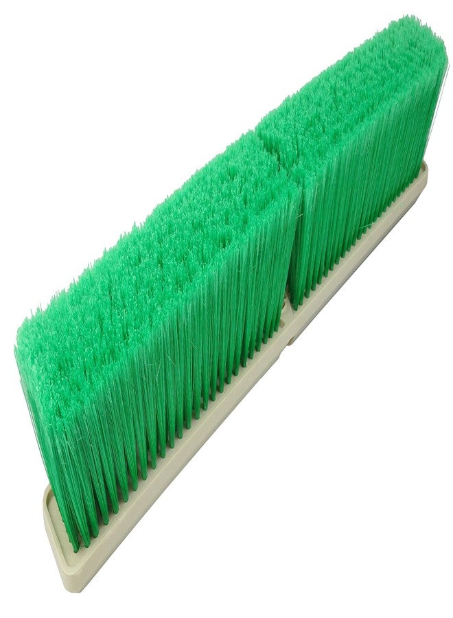 Weiler 42163 Perma-Sweep 18" Block Size, 3" Trim Length, Flagged Green Polystyrene Fill, Fine Sweeping Floor Brush - Image 2