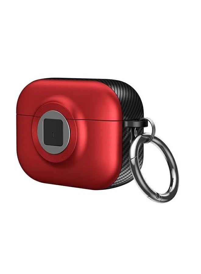 New Collection Compatible with AirPods 4th Generation Case Cover, Soft Skin Silicone Protective Special Design Game Console Design Case Cover with Keychain for AirPods 4 2025 Charging (Camera Red) 