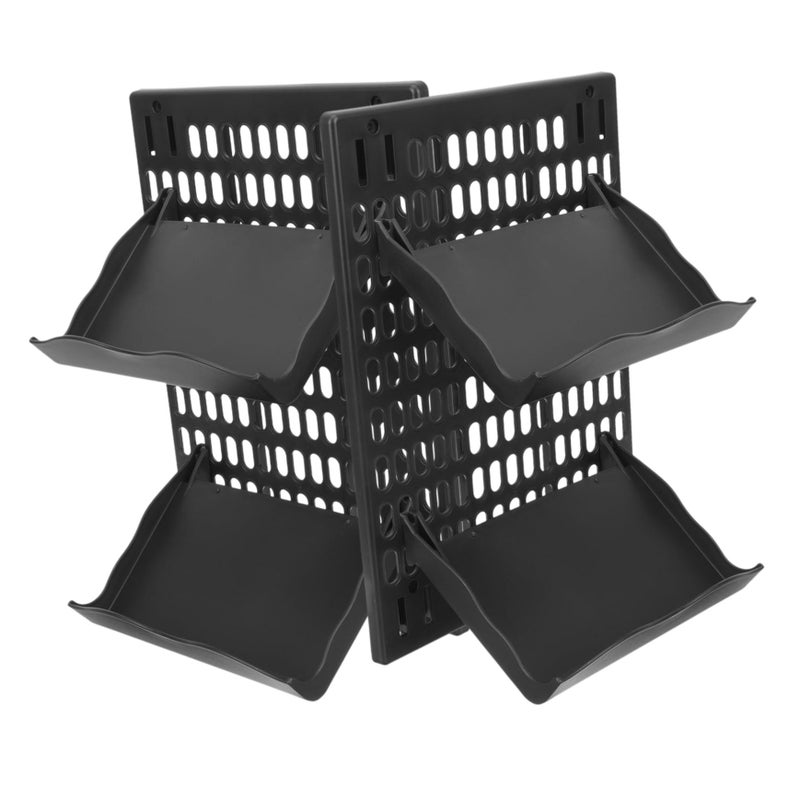 Wall Mounted Slipper Storage Rack Shoe Organizer Hanging Holder Space Saving Design Black - Image 2