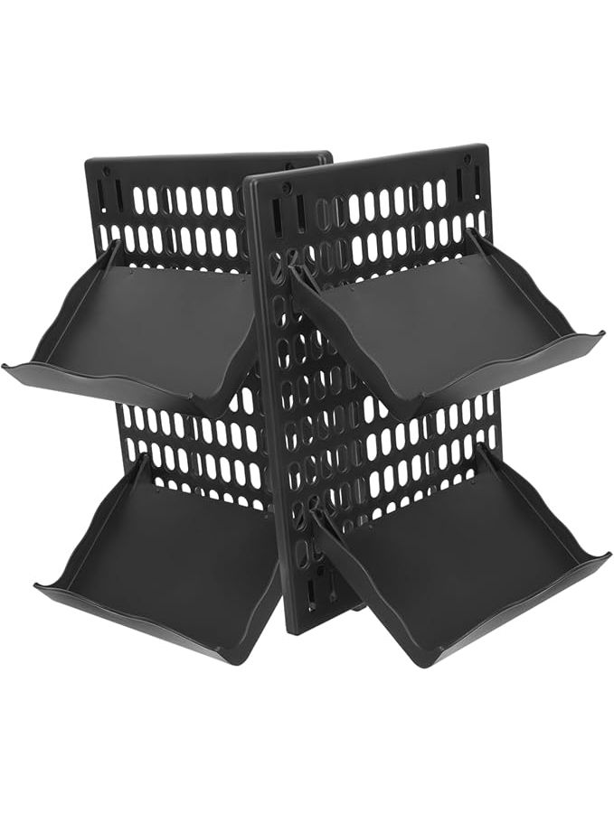 Wall Mounted Slipper Storage Rack Shoe Organizer Hanging Holder Space Saving Design Black - Image 1