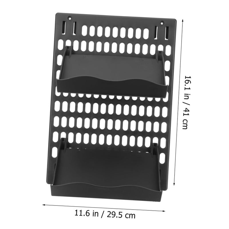 Wall Mounted Slipper Storage Rack Shoe Organizer Hanging Holder Space Saving Design Black - Image 4