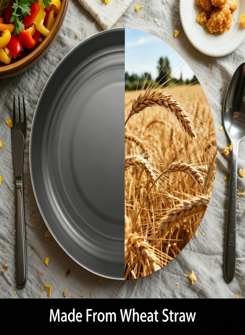 Allieuka 16 PCS Tableware Set,Wheat Straw Dinnerware Set,Kitchen Plates and Bowls Set,Unbreakable Modern Dish Set,Unbreakable Reusable Dinnerware Set,Dishwasher and Microwave Safe,Lightweight And Durable,Including Dinner Plates, Dessert Plates, Bowls & Cups,For Outdoor Kitchen and Apartment Dinning - Image 3