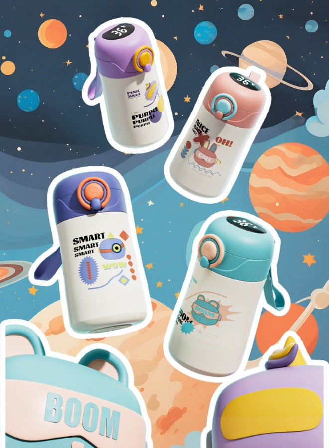 Smart Sports Kids Water Bottle with LED Temperature Display,Double Wall Vacuum Insulated Water Bottle, Stay Warm for 12 Hrs,Cold for 6 Hrs (Green) - Image 2