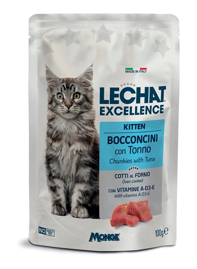 Monge LeChat Excellence Kitten Chunkies with Tuna 24*100g