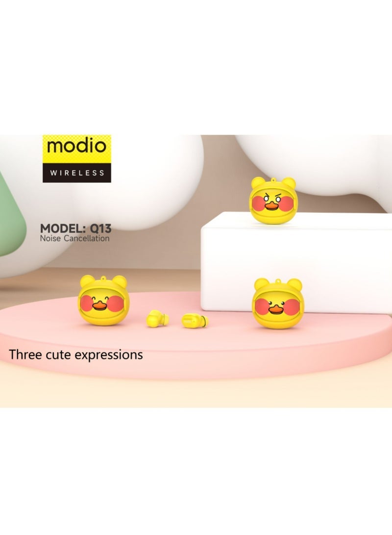 modio Q13 True Wireless Bluetooth Earbuds – Customizable Faceplates, Premium Sound, Noise Cancelling, Sweatproof, Ergonomic Fit, Long Battery Life with Charging Case & Accessories - Image 3