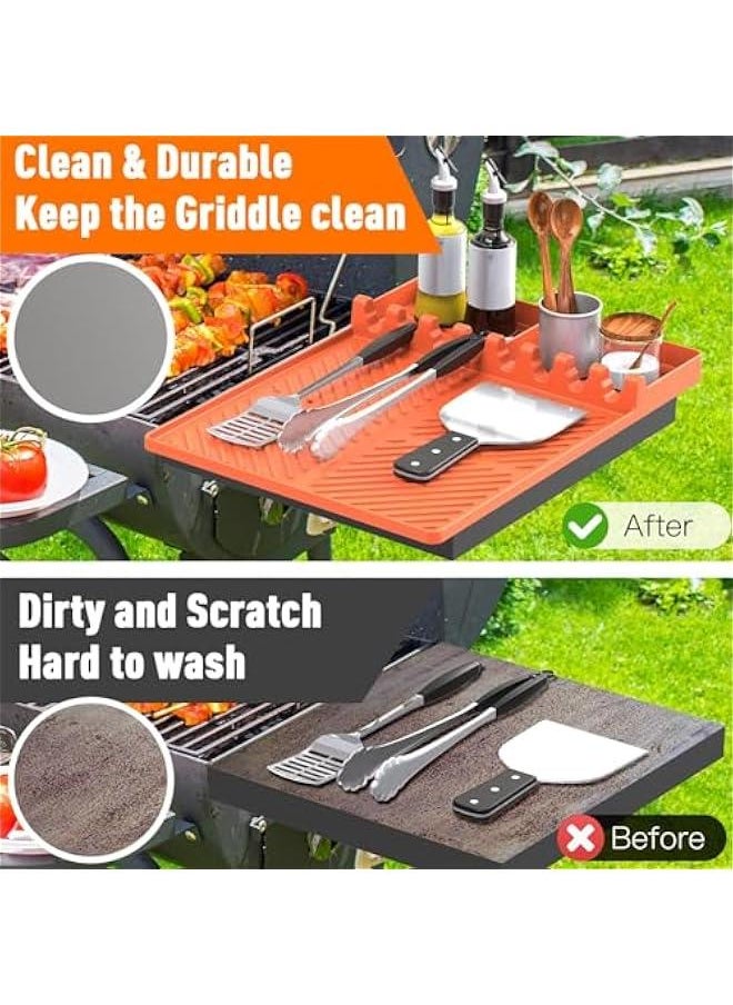 KHAJUL Grill Mat Heat Protection Insulation Pad Griddle Tool for Outdoor Barbecue, Kitchen Counter Cleanable, Durable 40cm X 30cm X 2cm  - Image 4