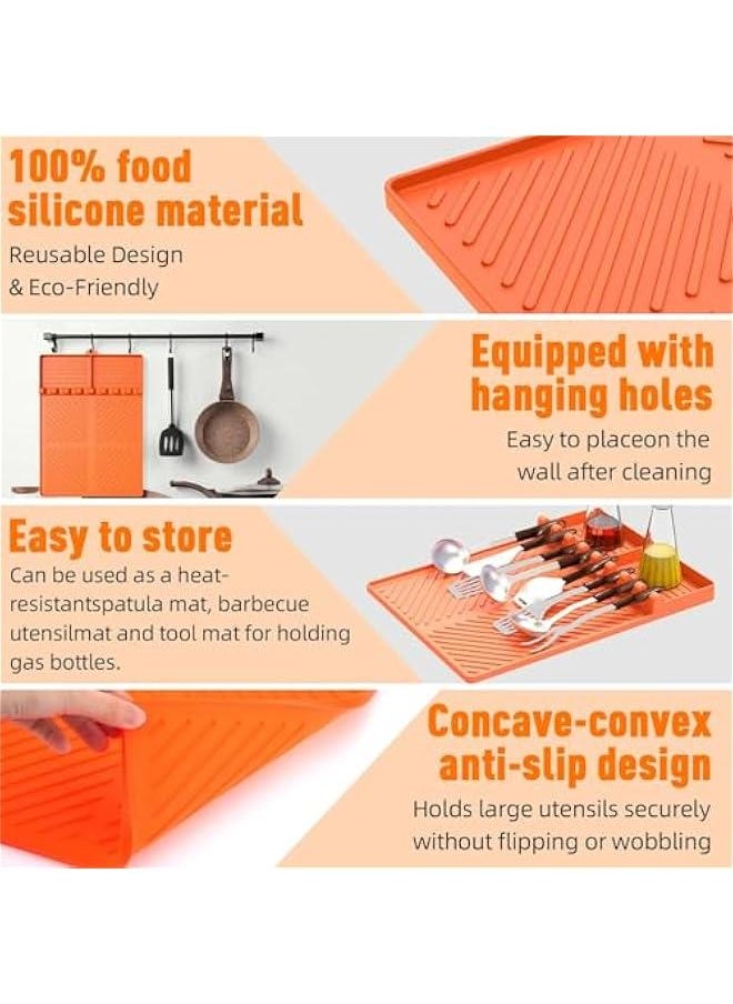 KHAJUL Grill Mat Heat Protection Insulation Pad Griddle Tool for Outdoor Barbecue, Kitchen Counter Cleanable, Durable 40cm X 30cm X 2cm  - Image 5