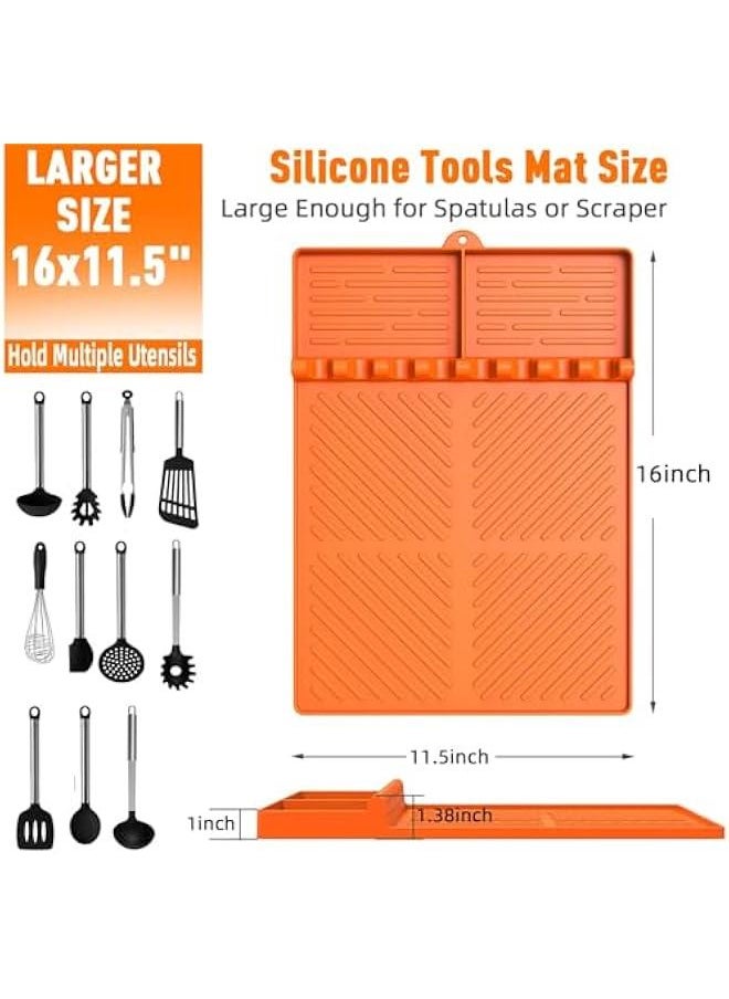 KHAJUL Grill Mat Heat Protection Insulation Pad Griddle Tool for Outdoor Barbecue, Kitchen Counter Cleanable, Durable 40cm X 30cm X 2cm  - Image 2