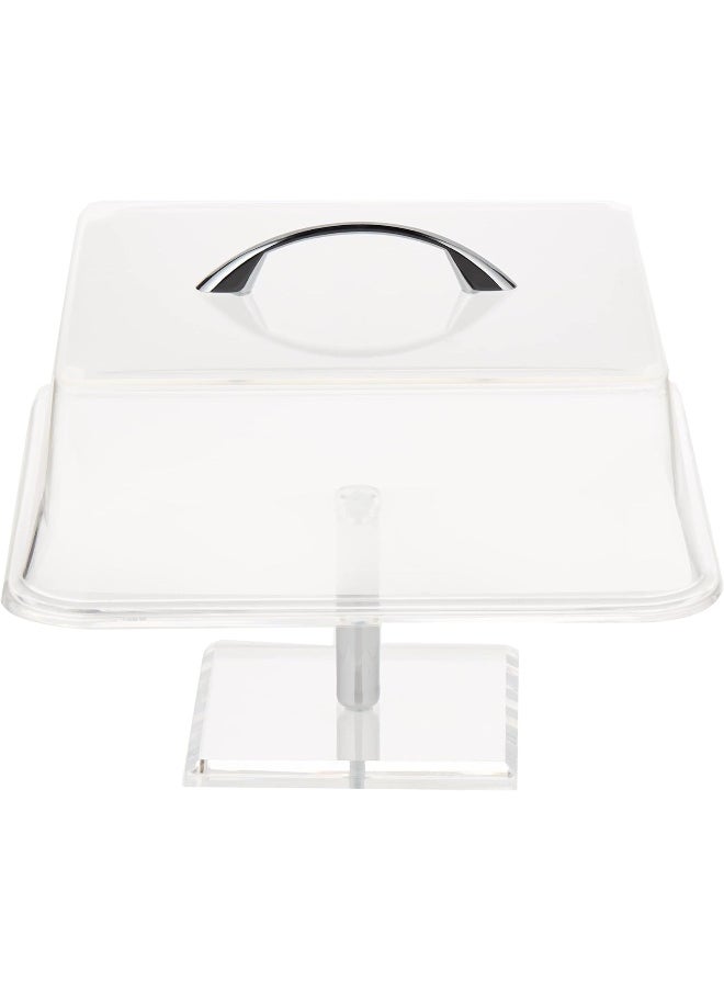 Vague Vague Acrylic Square Cake Box With Stand, 30 Cm Size, Transparent  - Image 4