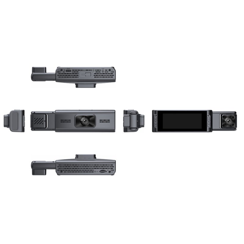 Rearview Mirror Dash Cam: 3 Cameras 170° Front 110° Cabin 110° Rear - WiFi Connectivity 24-Hour Parking Monitoring for Car Owners Daily Commute & Parking - Image 3