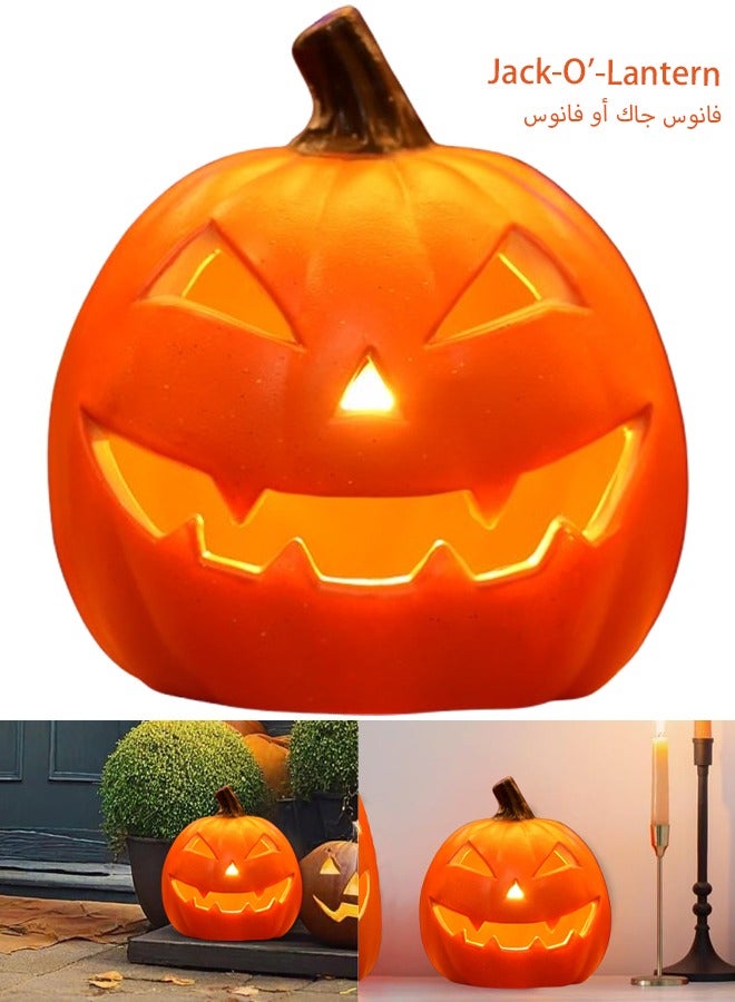 TAPIT Halloween Pumpkin Light Led Decorative Pumpkin Lamp for Indoor Halloween Decor Realistic Design for Fall Celebrations for Parties and Thanksgiving Home Decoration (A) - Image 1