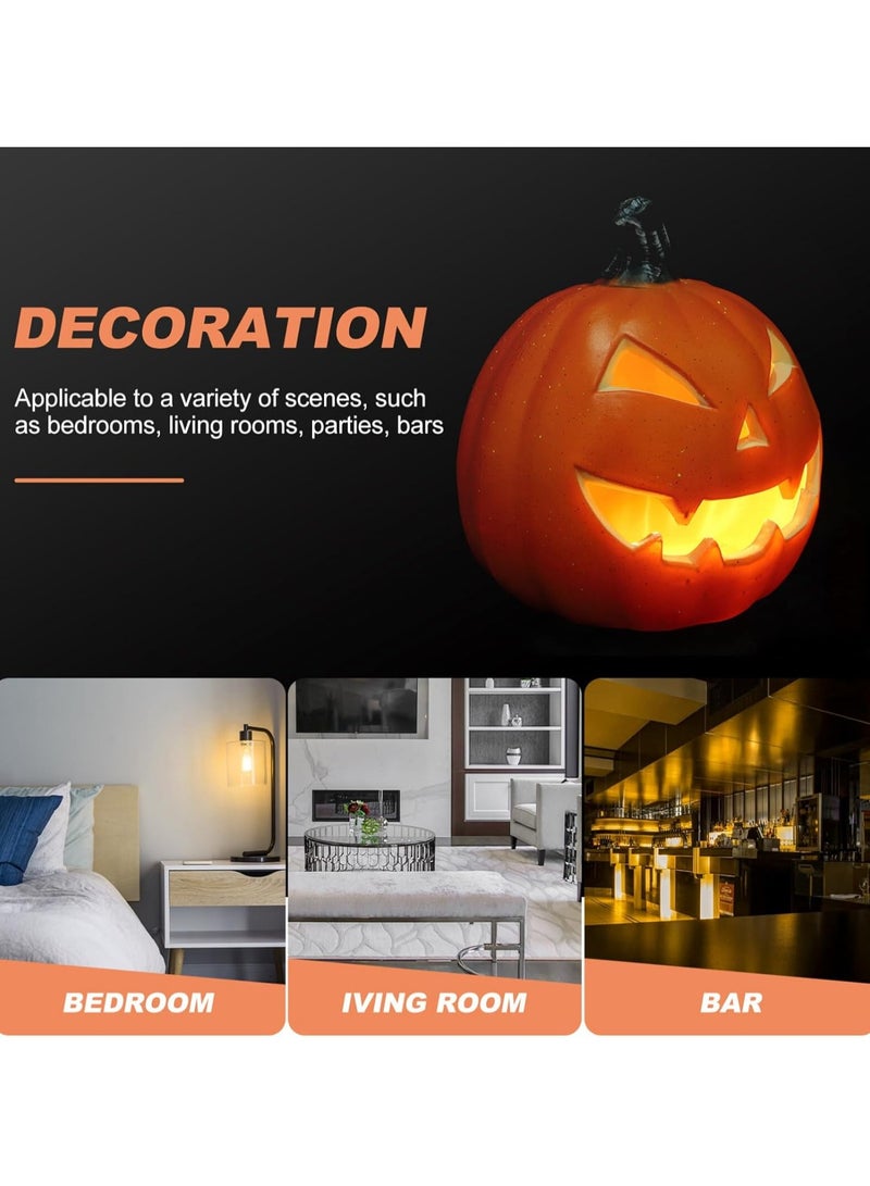 TAPIT Halloween Pumpkin Light Led Decorative Pumpkin Lamp for Indoor Halloween Decor Realistic Design for Fall Celebrations for Parties and Thanksgiving Home Decoration (A) - Image 4