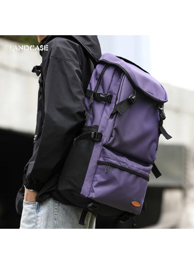 Landcase Travel Backpack, Outdoor Backpack For Men And Women, Hiking And Mountaineering Bag, Double Shoulder Bag, Men's Backpack, Travel Bag, 8051 Purple Large - Image 1
