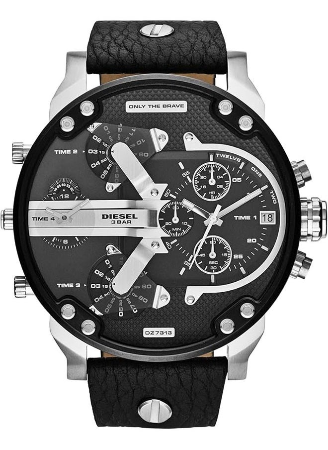 DIESEL Men's waterproof leather Chronograph DZ7313  - Image 1