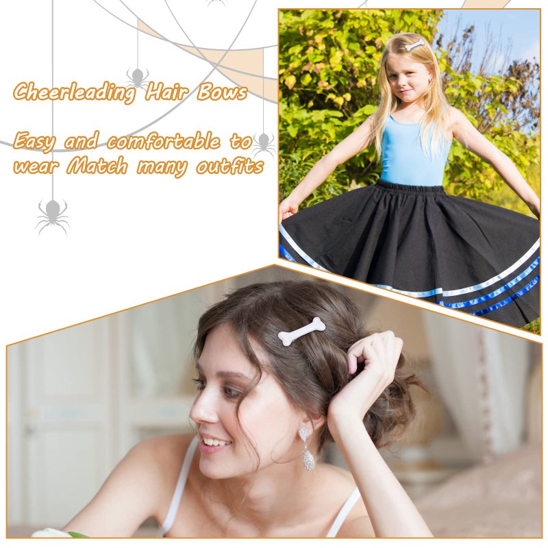 WLLHYF 4 Pieces Bone Hair Clip Skull Skeleton HairPins Side Hair Clip Cosplay Costume Decorative Hair Pins Clips Accessories Barettes for Women Girls - Image 5