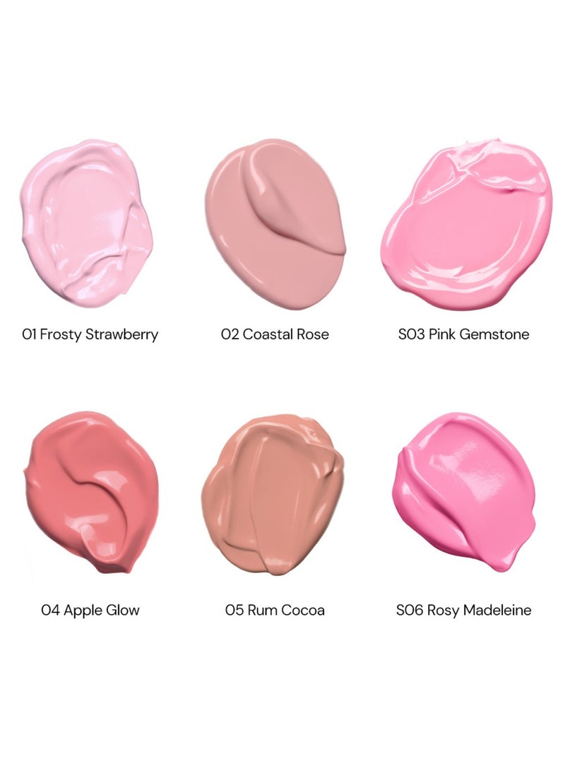 Flower Knows Strawberry Cupid All Day Glow Liquid Blush Second-Skin Milky Texture Hydrating u0026 Long-Lasting （02 Coastal Rose） - Image 4
