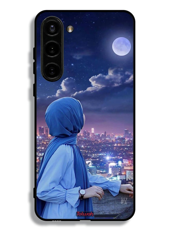 Tolwak Samsung Galaxy S23 Plus 5G Protective Case Cover Looking At Moon Hijab Girl - Image 3