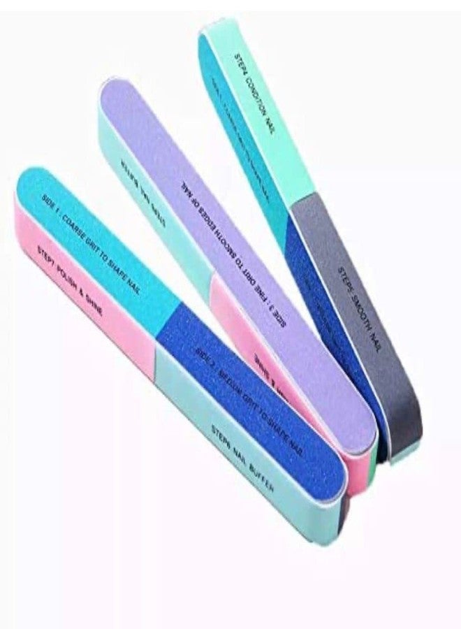 Estavito 7 -Sided Nail Buffers/Filers for Manicure (Random Colors) - Combo of 2 - Image 1