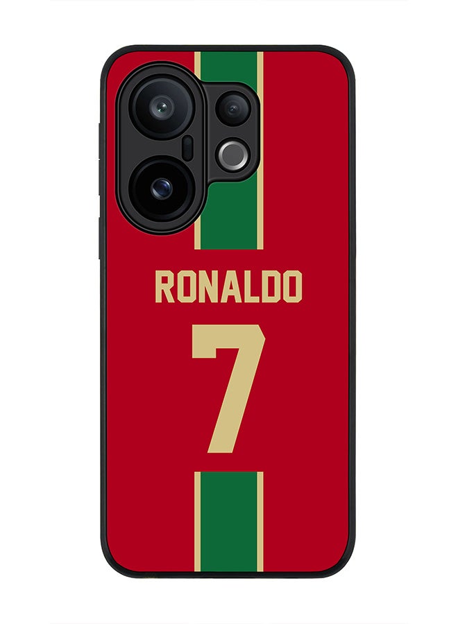 غطاء ميني لجهاز vivo X200 FE / S30 Pro، حماية كاميرا رفيعة، غطاء هاتف مضاد للصدمات - كرة القدم - البرتغال، رونالدو