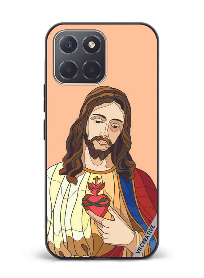 VR CREATIVE غطاء حماية لهاتف Honor X6 بتصميم يسوع متعدد الألوان - Image 1