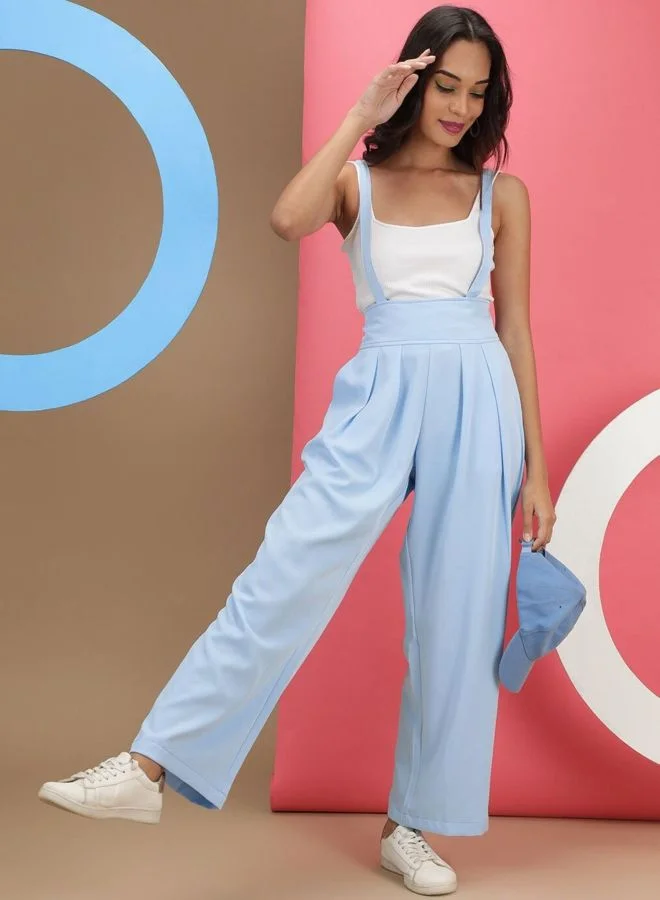 Freehand  Women Regular Fit Solid High Rise Pleated Pant  | Best Price UAE