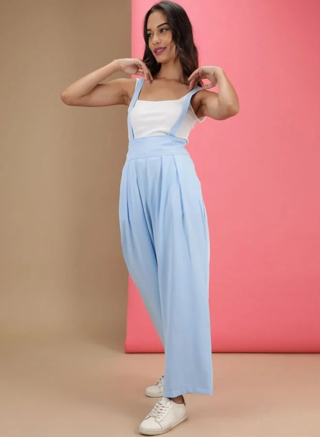 Freehand  Women Regular Fit Solid High Rise Pleated Pant  | Best Price UAE