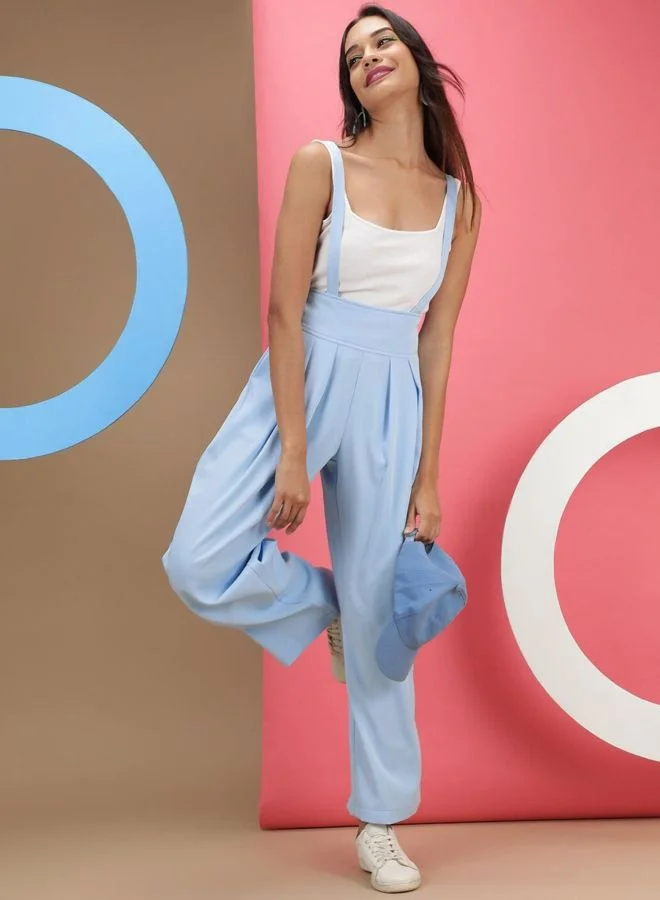 Freehand  Women Regular Fit Solid High Rise Pleated Pant  | Best Price UAE