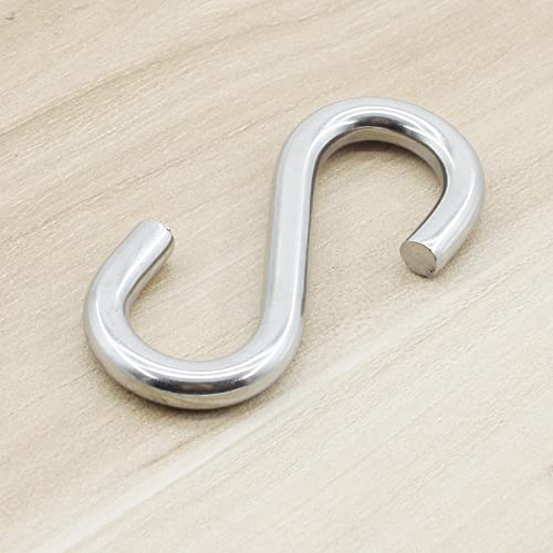TTZEZE 2 Pack Heavy Duty S Hooks, Stainless Steel S-Hook for Hanging Hammock Stand Swing Plants, Max 500 Lbs, 3.3 Inch Long 5/16 Inch Thick Industrial Grade Quality Utility Hooks - Image 3