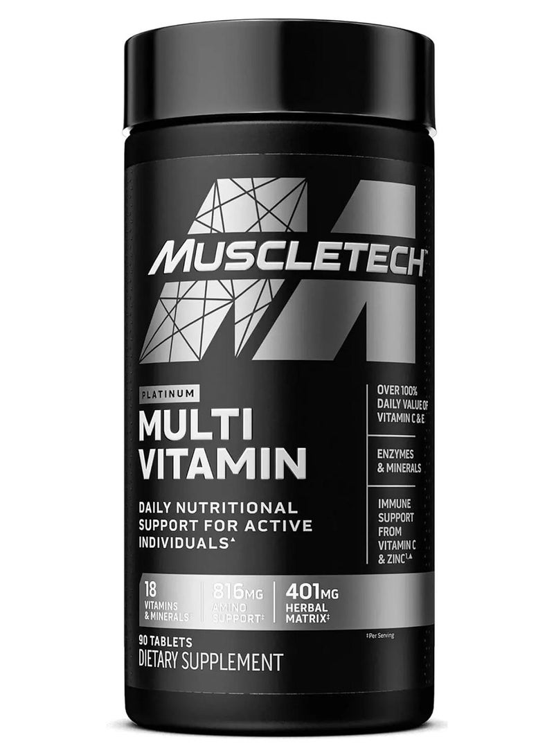 MuscleTech Platinum Multivitamin, 90 Tablets Packaging May Vary - Image 1