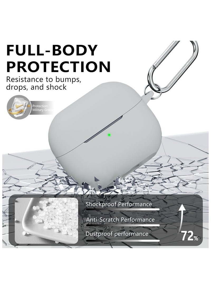 DKNG Samsung Galaxy Buds 3 Case & Galaxy Buds 3 Pro Case, Clear Case with Carabiner, Premium TPU Cover, Wireless Charging, Headphone Accessories (Clear)  - Image 3