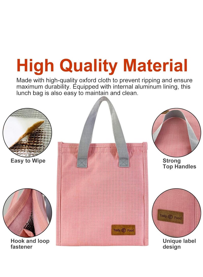 HaHaHai Lunch Bag, Insulated Lunch Bag for Women Men Kids, Reusable Insulated Lunch Bag, Leakproof Simple Bento Lunch Tote, Lunch Bag Insulated, for Office, Work, School, Picnic or Travel  (Black) - Image 3