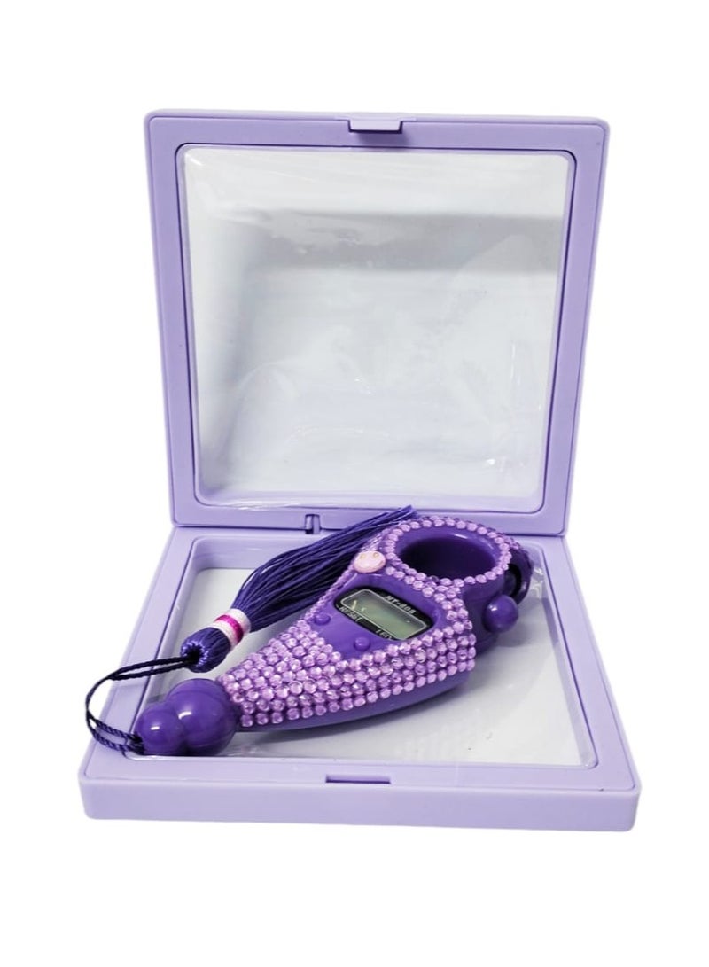 Diamond sparkling  Digital Tasbih Talley Counter Purple  - Image 2