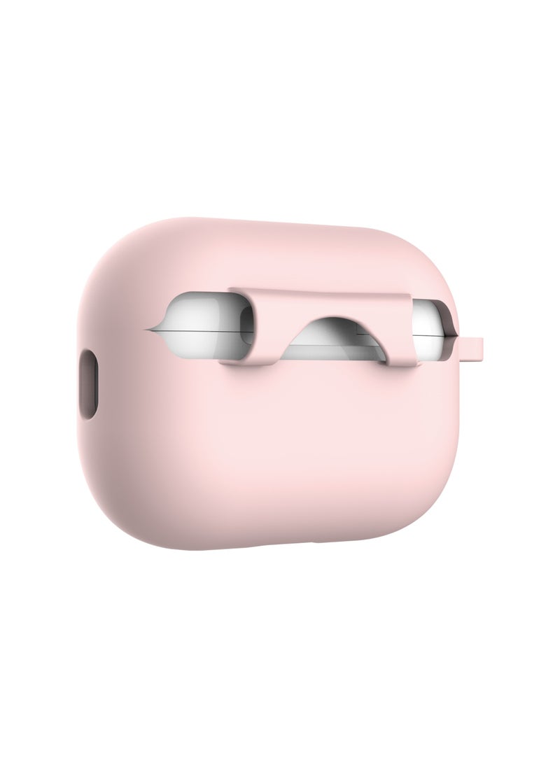 INFINYTY - AirPods Pro 2 Silicone Case – Lumin (Pink), 1.5m Drop-Tested, Matte Finish, Shockproof, Slim Fit, Scratch-Resistant, Easy Install, Wireless Charging Compatible, Includes Metal Hook - Image 1