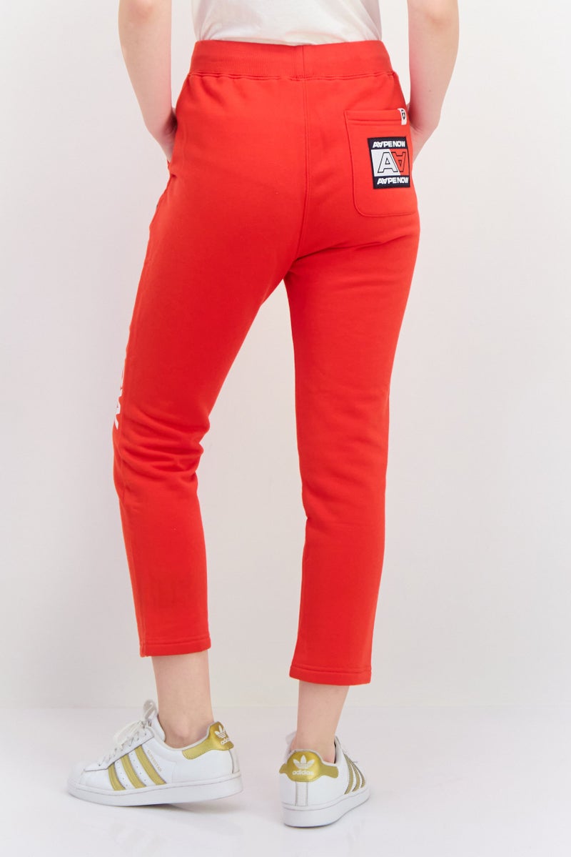 Aape By A Bathing Ape Women Regular Fit Graphic Print Sweatpant, Red - Image 3